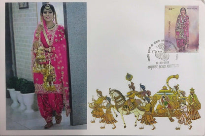 A unique set of 8 varieties pvt first day covers- with 8 different place cancellations from the Bride's place