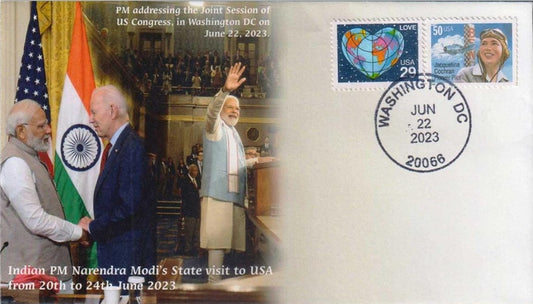 2023 Indian PM Narendra Modi’s State visit to USA Commemorative Cover from USA