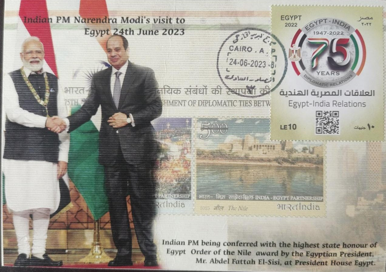 PM Modi's 2023 recent visit to Egypt-Maxim card – Bharat Exotics