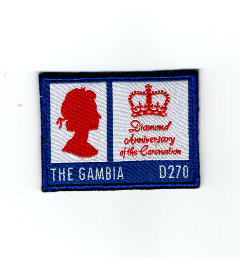 Gambia 2014 Diamond Anniversary embroidery stamp