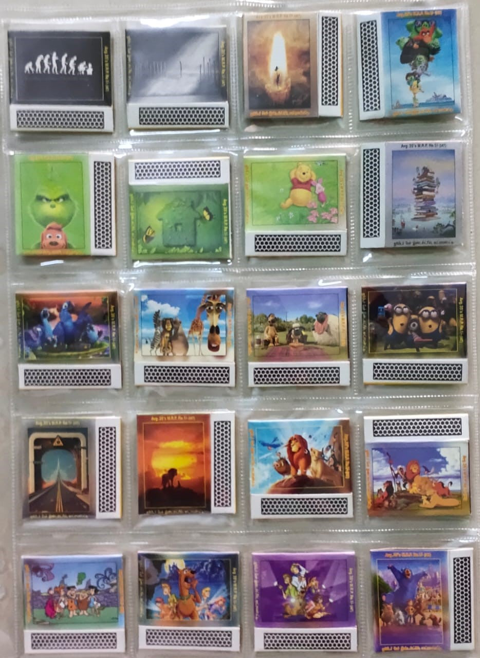 94 different match boxes, various themes.