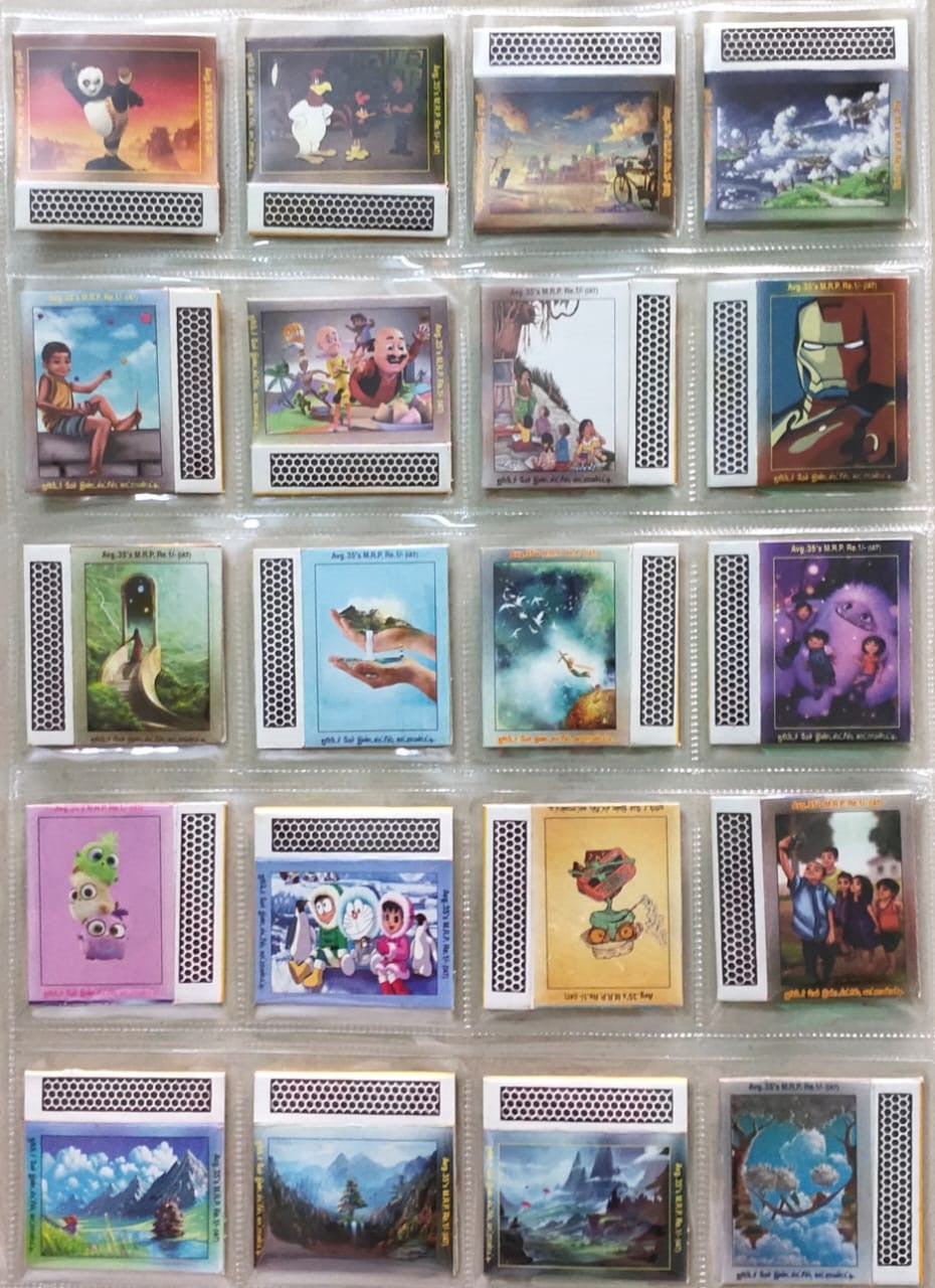 94 different match boxes, various themes.