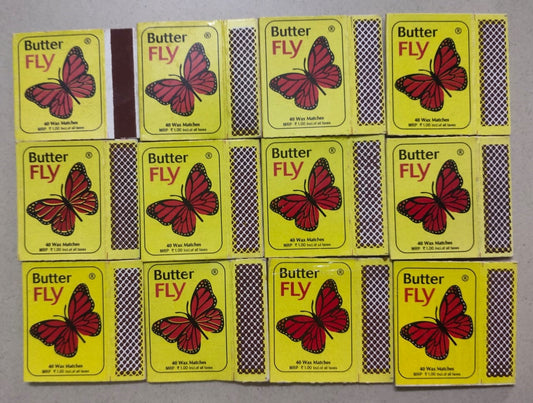 Set of 12 match boxes