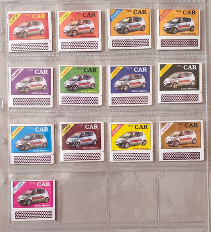 13 different match boxes on cars