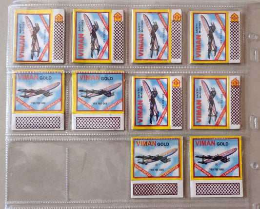 10 different match boxes on aeroplane ✈️