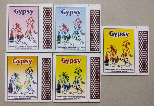 Set of 5 Gypsy  match box