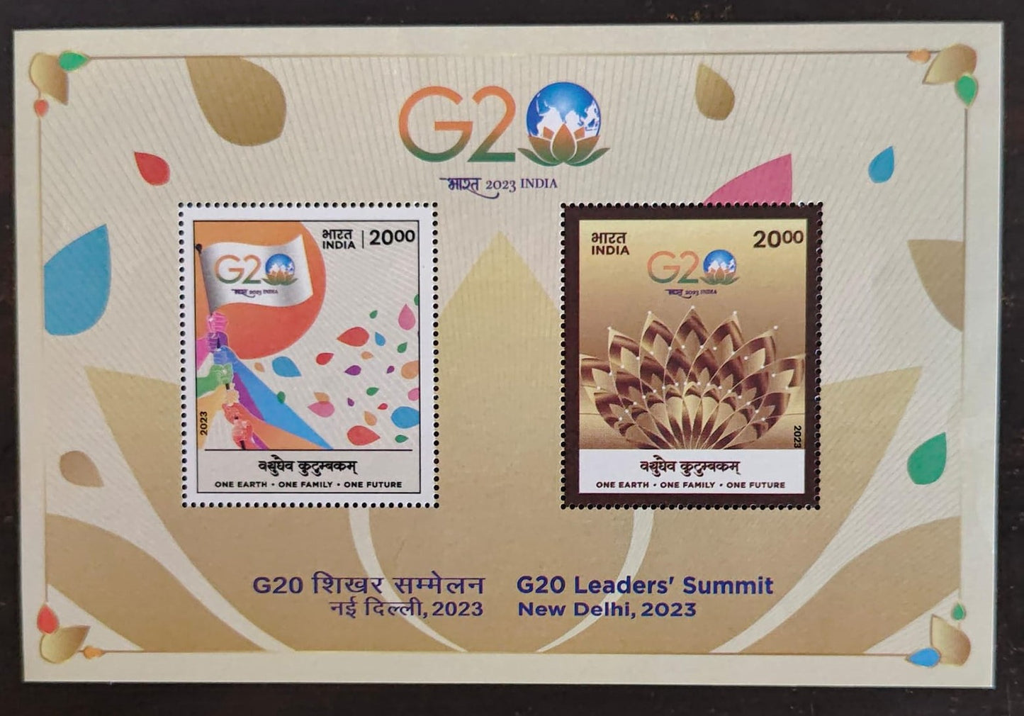 India -miniature sheet- 2023 G-20 Leader's Summit, New Delhi