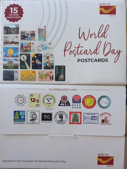 On occasion of World Postcard Day 2023, a beautiful set of 15 different picture postcards was issued by Bengluru Circle.(KA)
