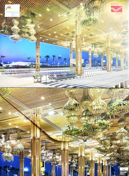 India Kempegowda international airport, Bengaluru 4 picture postcards with a beautiful envelope