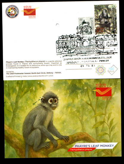 A beautiful set of picture postcards on Biodiversity of India's North East, with inauguration day Ujjayanta Palace ,Agartala