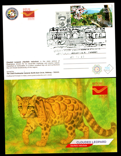 A beautiful set of picture postcards on Biodiversity of India's North East, with inauguration day Ujjayanta Palace ,Agartala