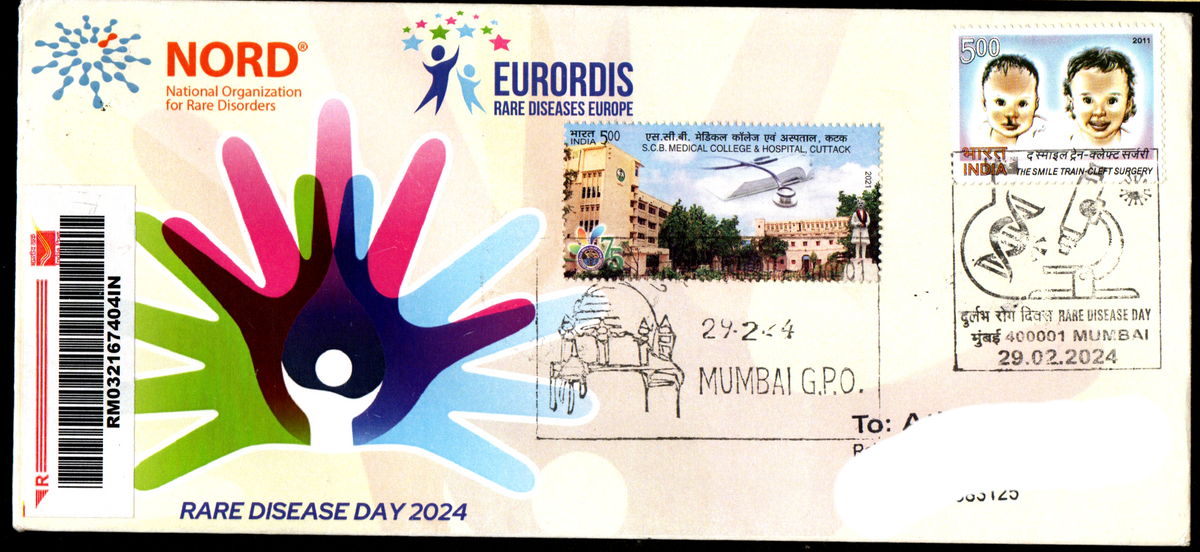 Special Cancellation Postally Travelled Cover on  on National Organization For Rare Disorders -29-02-2024 From Mumbai