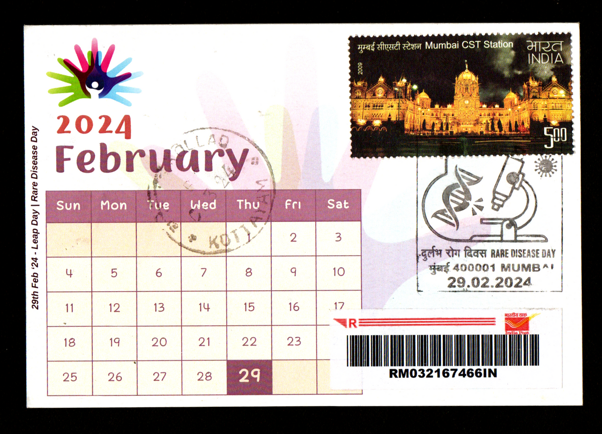 Special Cancellation Postally Travelled Cover on Leap Day 2024 February -29-02-2024 From Mumbai