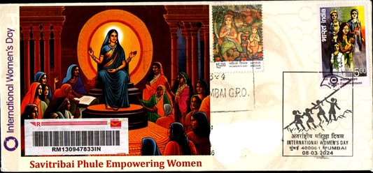 Special Cancellation Postally Travelled Cover on International Women's Day-08.03.2024 from Mumbai