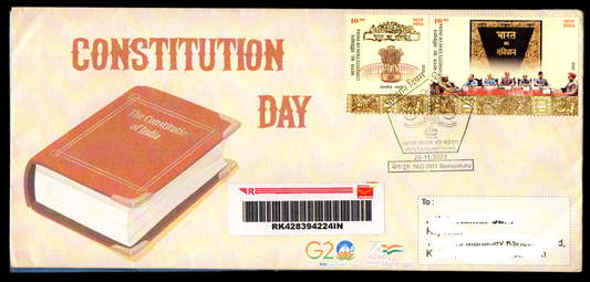Special Cancellation Postally Travelled Cover on Constitution Day-26.11.2023 from Bengaluru