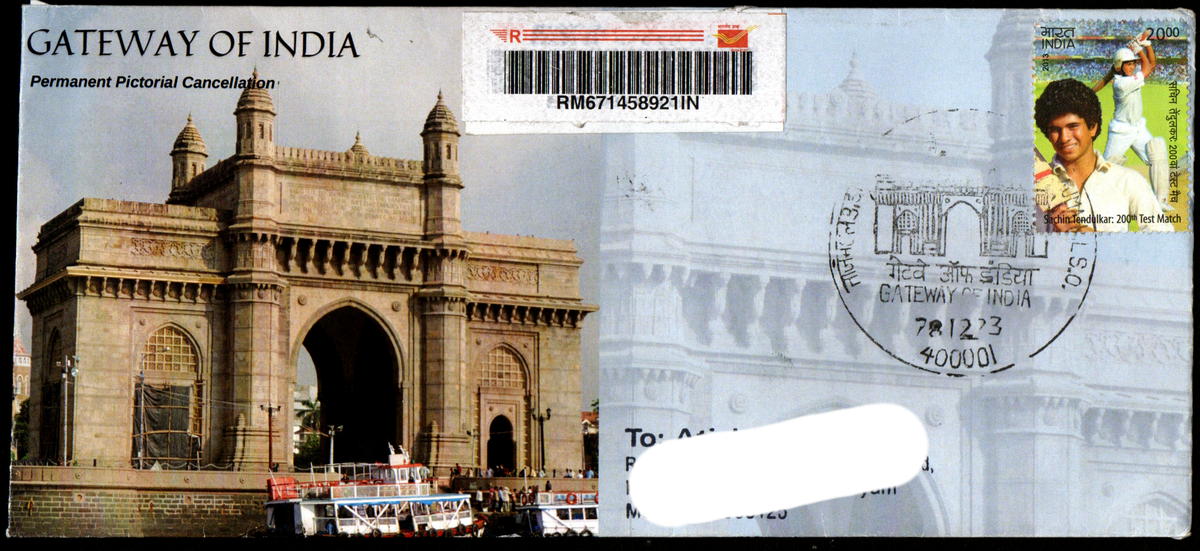 Inauguration Day Permanent Pictorial  Postally Travelled Cover on Gateway of India  -28-12-2023 From Mumbai