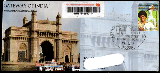 Inauguration Day Permanent Pictorial  Postally Travelled Cover on Gateway of India  -28-12-2023 From Mumbai