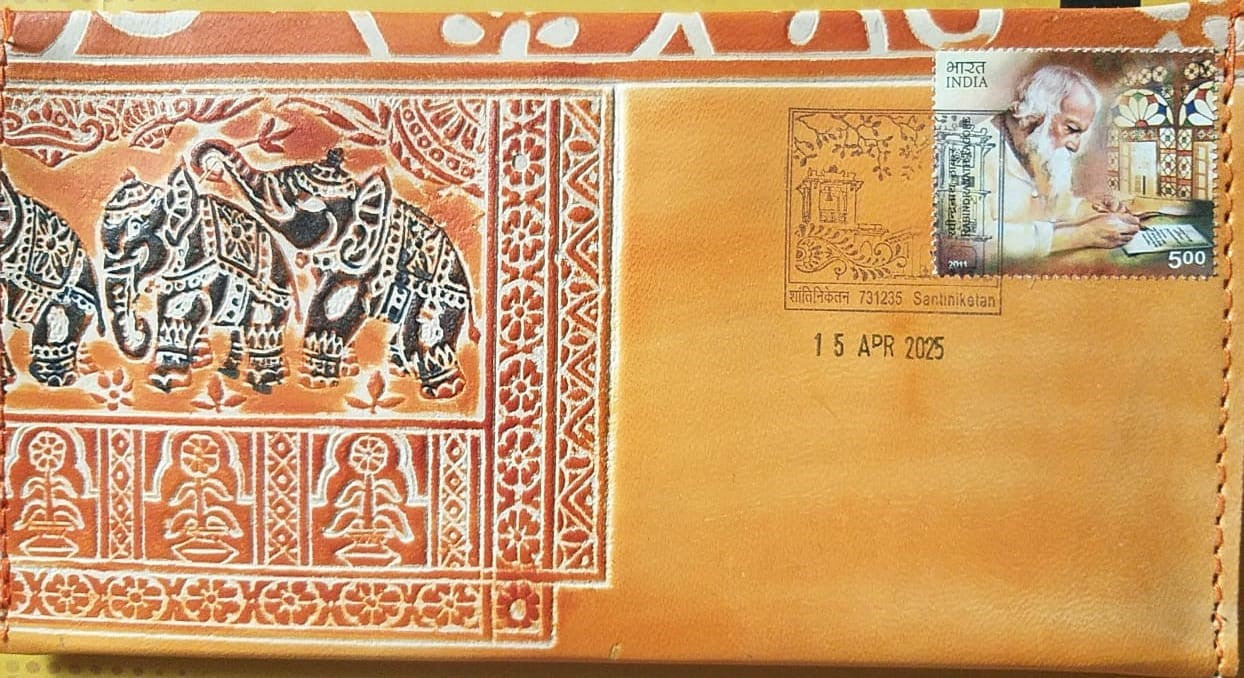 Pvt cover made from Pure leather from Shantiniketan- GI tag Leather.