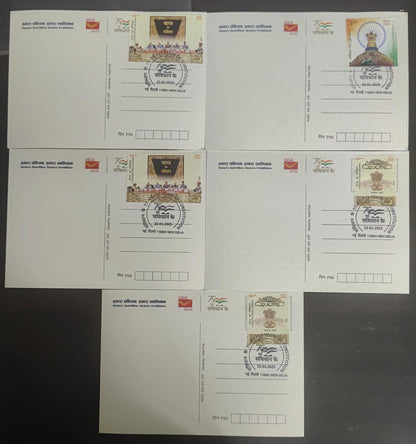 A beautiful set of 5 pic postcards issued by Dept of Posts with New Delhi cancellation. dated 22-01-2025
