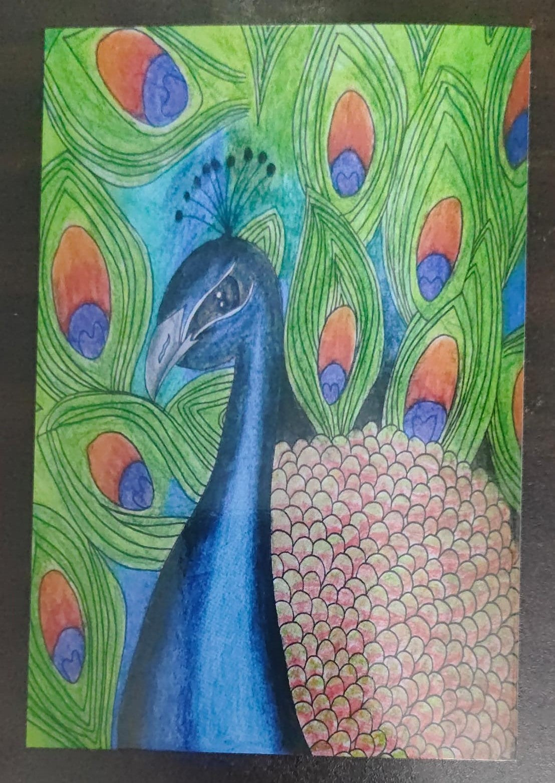 National philatelic museum PPC on picture postcards issued by India post.   Ppc is peacock 🦚 shaped.  Cancellation on pic post cards featuring peacock 🦚.