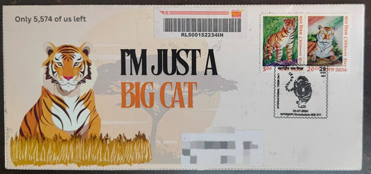 Tiger day 🐅 Special cancellation- 29.7.24. On private cover designed by bharatexotics,  Travelled and cancelled from Ernakulam