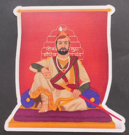 Die Cut private  Picture post Cards on  Shivaji Maharaj 5 diff beautiful postcards -blank