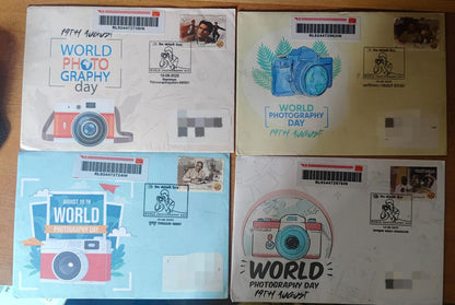 world Photography Day  Special cancellation 19.08.2025  On private cover designed by bharatexotics,