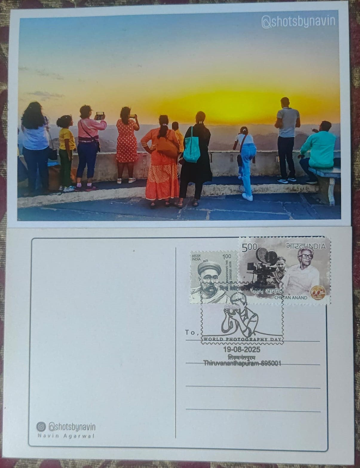 world Photography Day  Special cancellation 19.08.2025  On Picture Post card