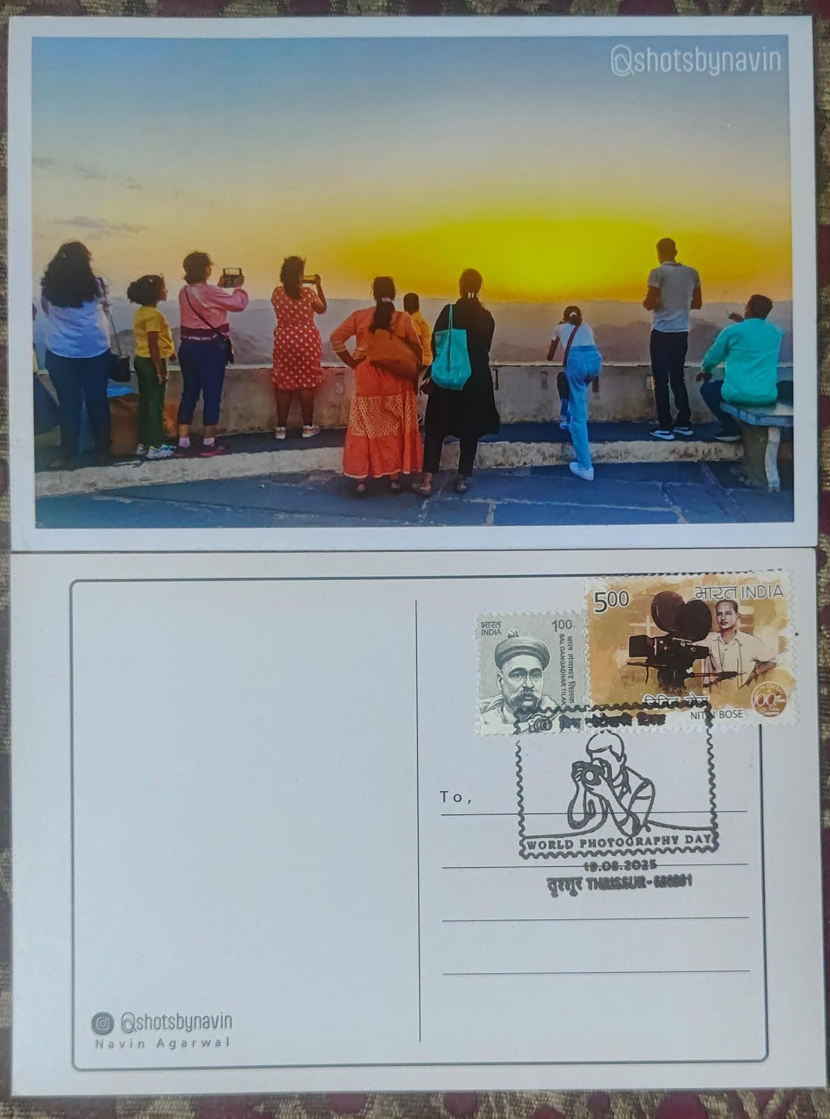 world Photography Day  Special cancellation 19.08.2025  On Picture Post card