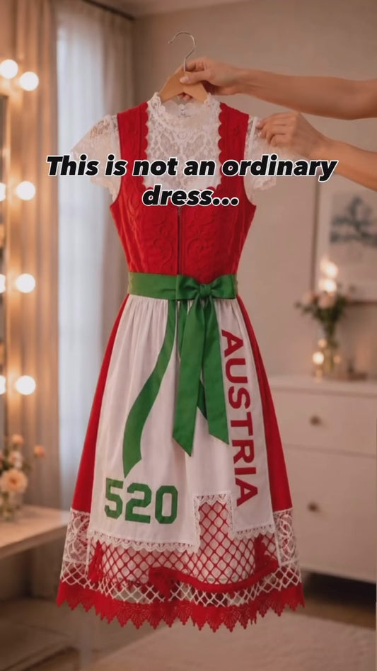 Austria 2016 Dirndl Embroidery  Unusual Stamps-shape of 👗 dress.