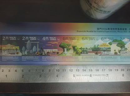 Macau World Stamps Exhibition-one of longest sheet 390x75MM Containing 12 imperf stamps
