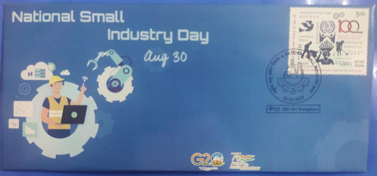 National Small Industry Day August 30 special cancellation issued on 30-08-2023 from Bengaluru -on private cover