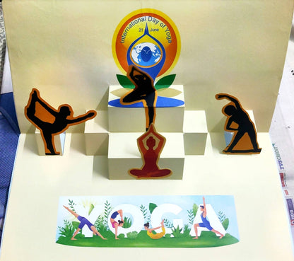 India's first Pop-Up special cover issued by India Post on 21-6-2026  With International Yoga Day stamp.