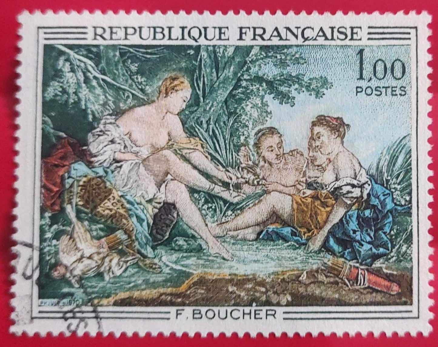 France 1970 one stamp on paintings.