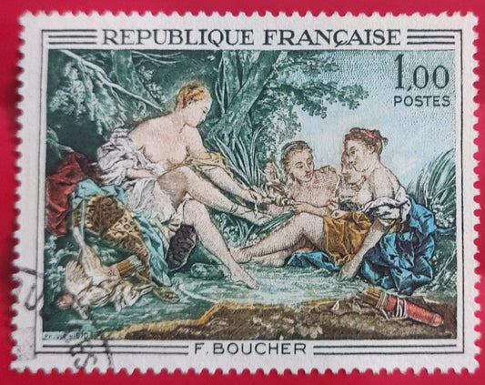 France 1970 one stamp on paintings.
