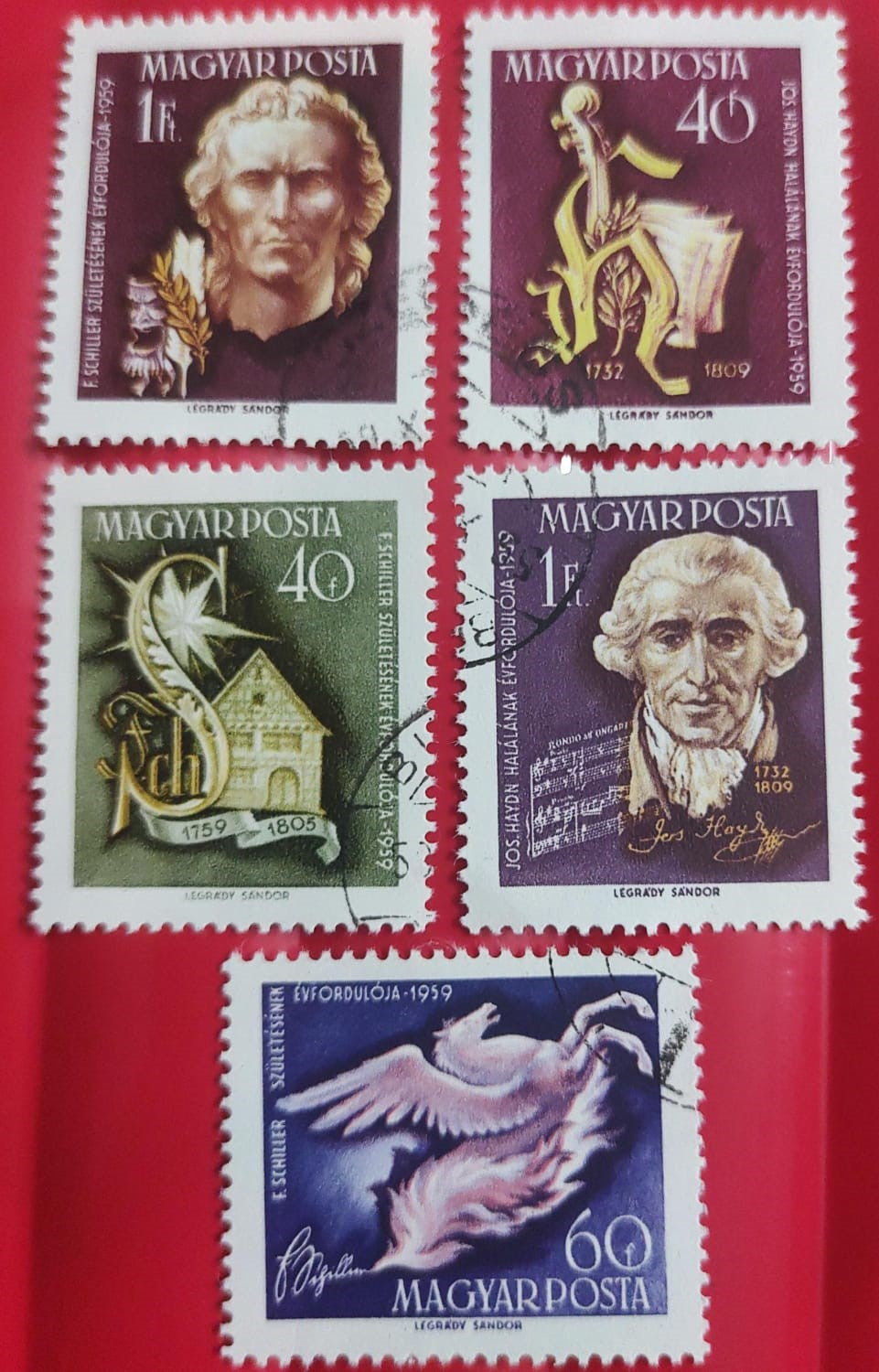 Five diff stamps from Hungary