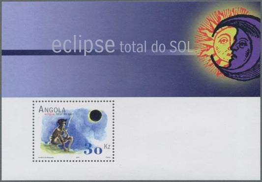 ANGOLA  2001 SOLAR ECLIPSE S/S MNH
