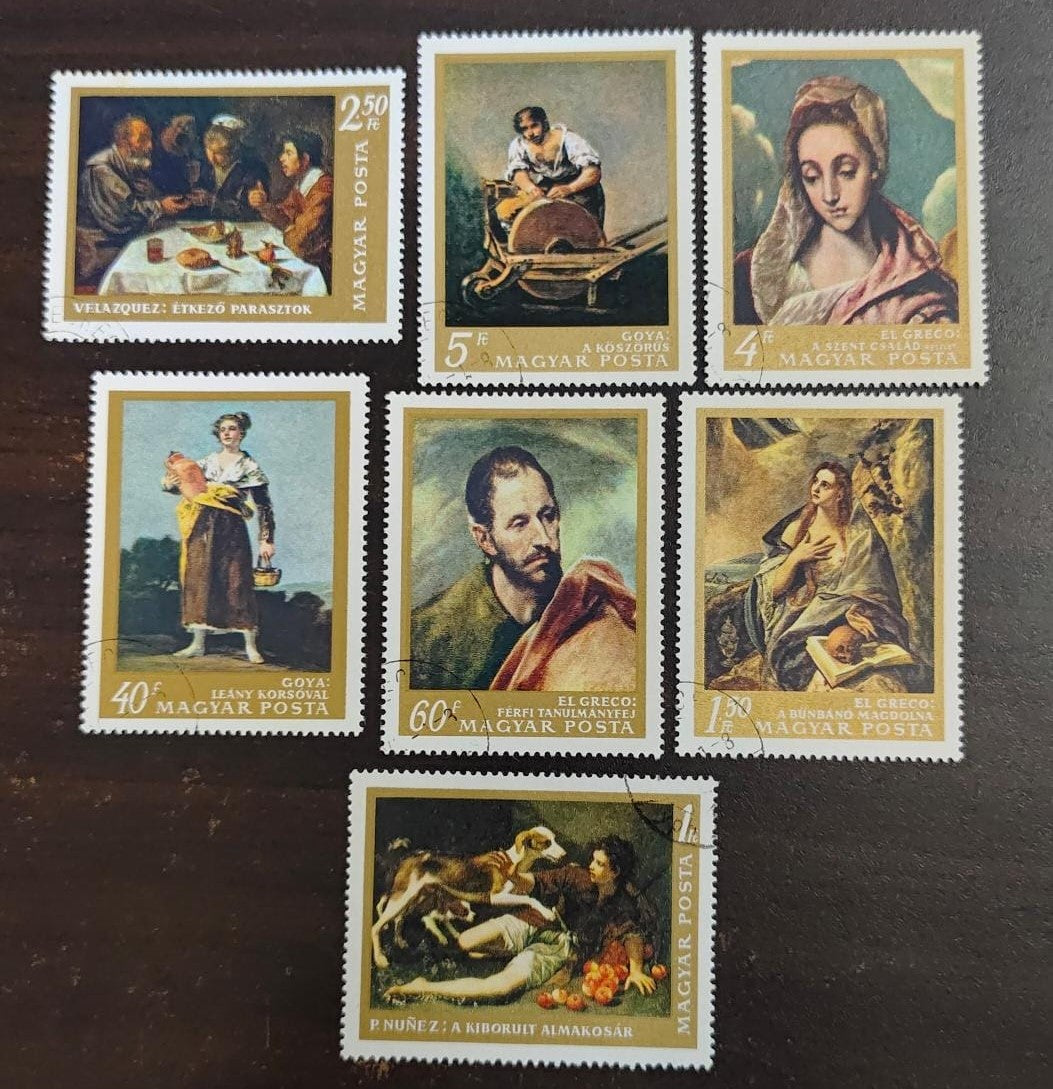 7 stamps from Hungary.