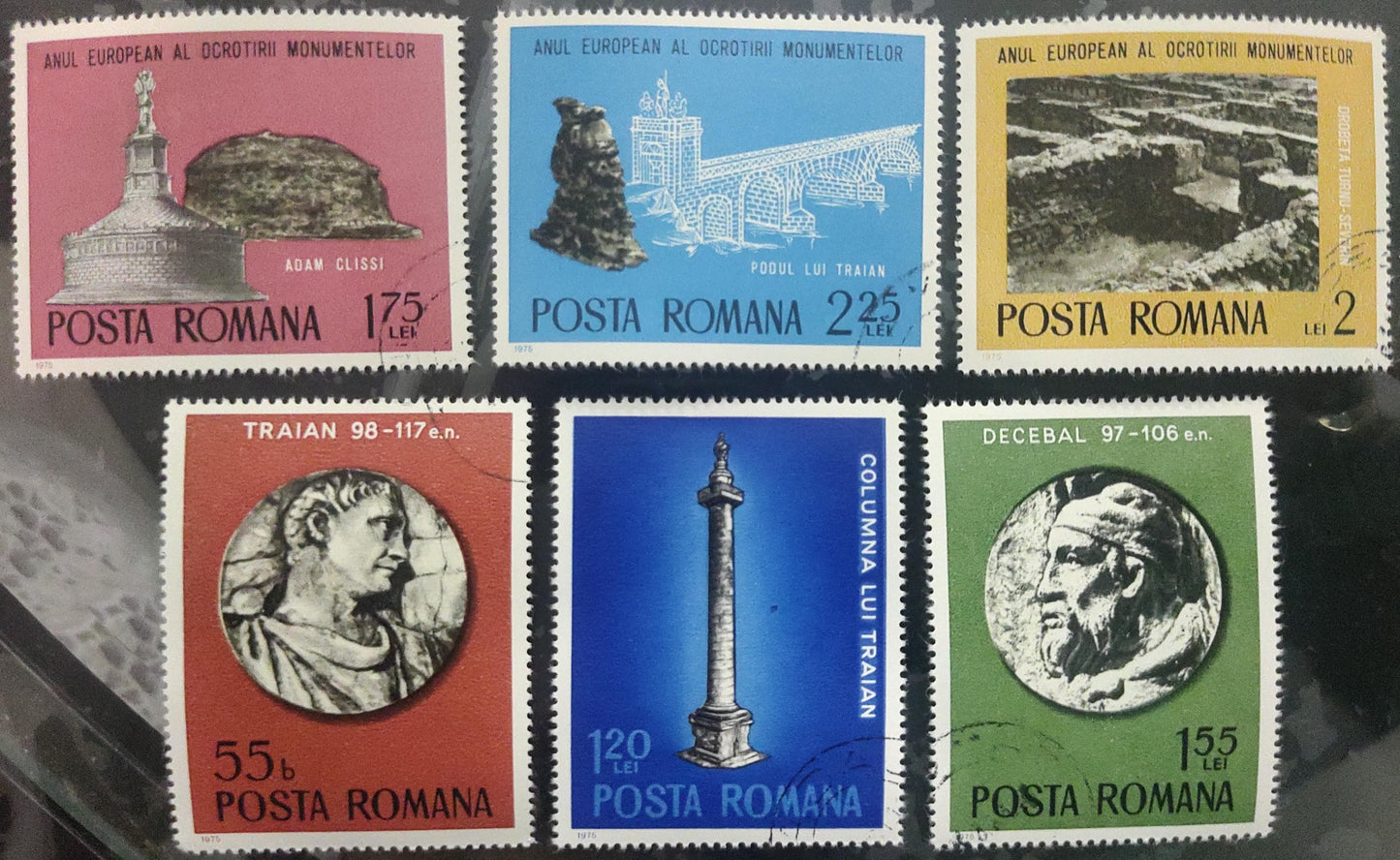 Romania 6 cancelled stamps on various themes.