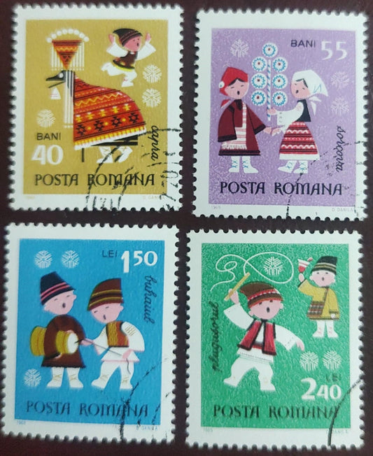 Romania 4 beautiful stamps on Children.