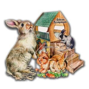 2023 Malaysia Pets of Malaysia- odd Rabbit shaped  Miniature Sheet with odd shaped stamp