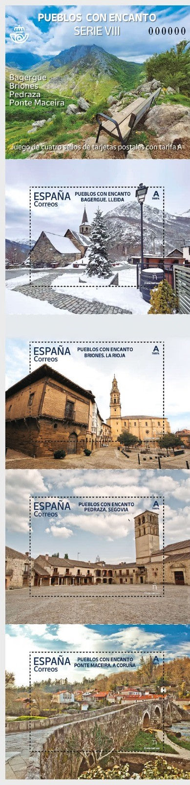 5 different stamps - nd -postcards