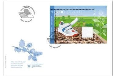 Swiss- World's first stamp with Velcro affixed. - FDC