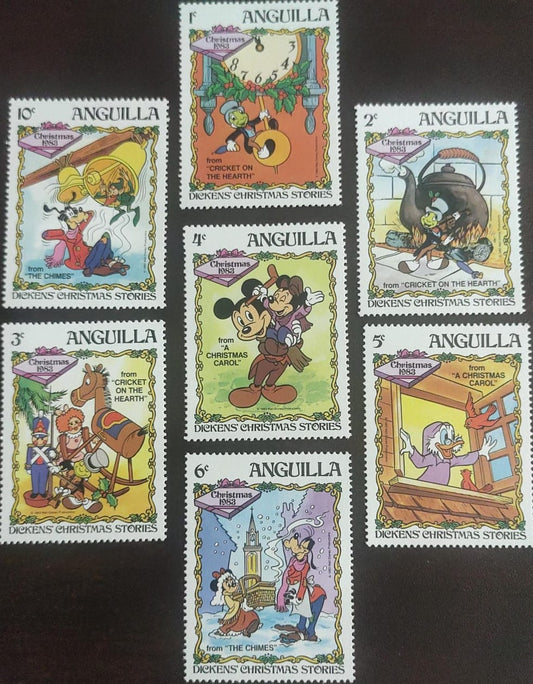 7 v Anguilla diff cartoon characters.