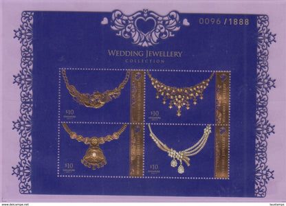 Singapore 2017 Wedding Jewellery Collector Sheet, Unusual Stamps In Folder,