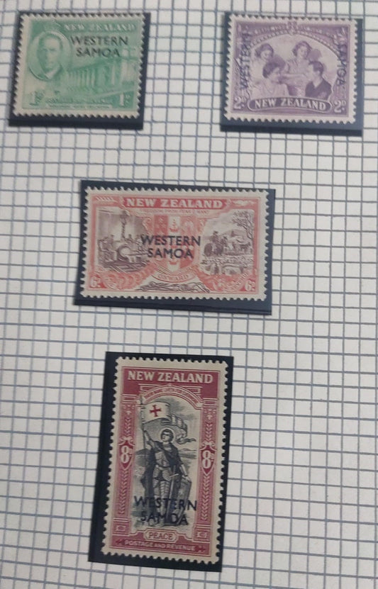 New Zealand stamps overprinted Western Samoa  MNH   Scarce set of 4 stamps of 1946 victory