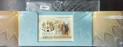 Hungary beautiful MS with real 9 precious stones affixed on the MS.
