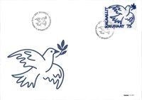*Greenland Peace embroidery Dove beautiful  stamp.*FDC