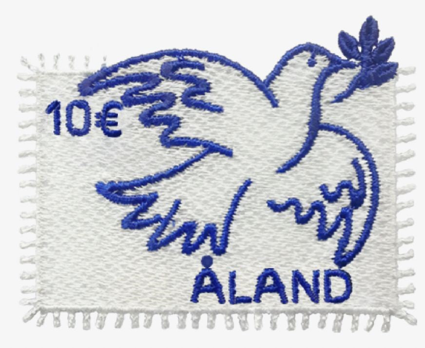 Aland Peace embroidery Dove beautiful High Value stamp.