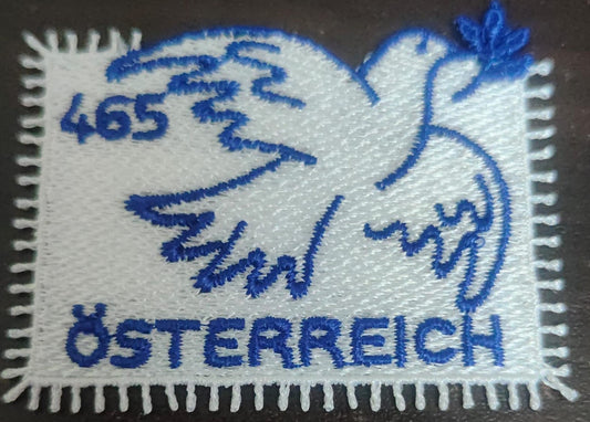 Austria Peace embroidery Dove beautiful High Value stamp.